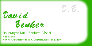 david benker business card